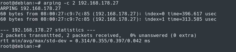 pinging distant host on linux