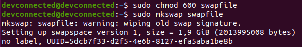 mkswap swap file