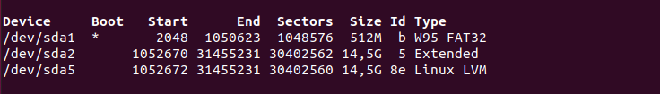 fdisk command on linux