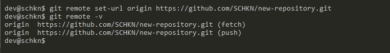 git change remote using set url