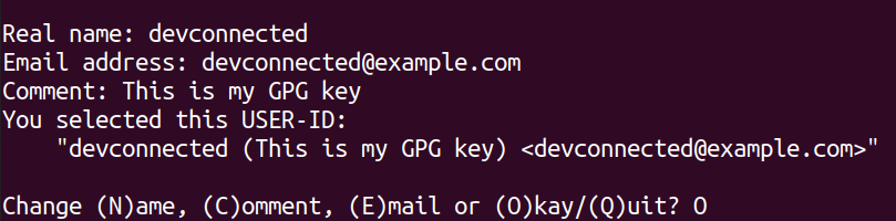 information gpg key