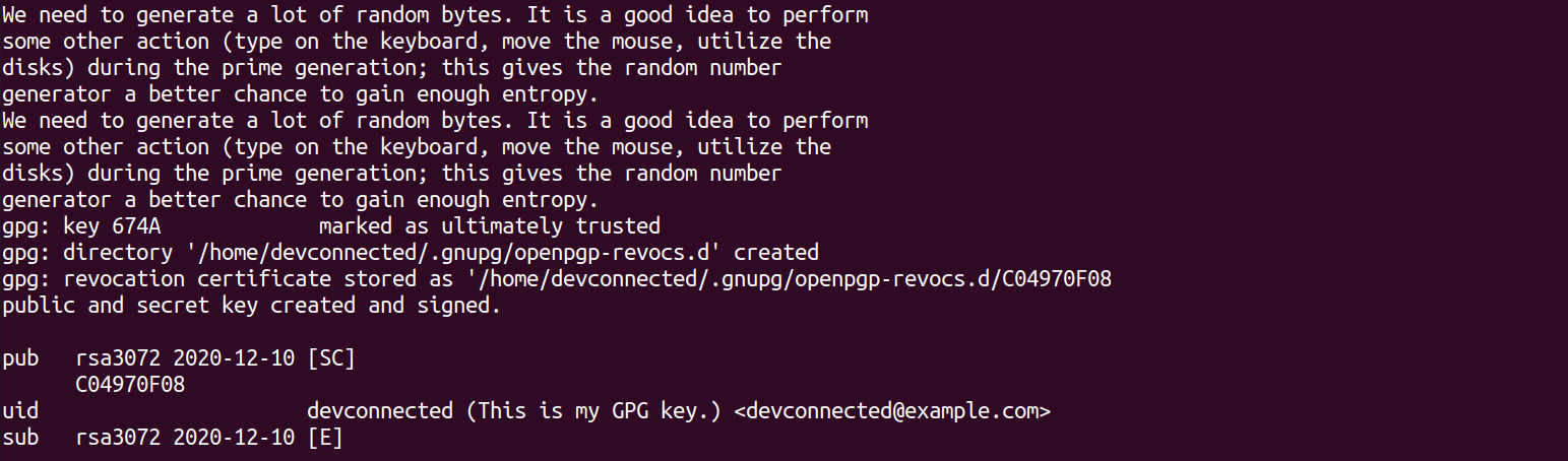 gpg key created 