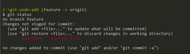 git restore working directory