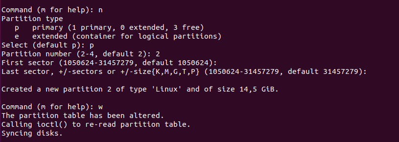 creating linux lvm partition 