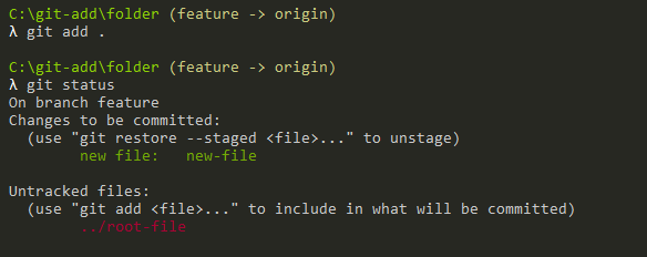 add specific folder git