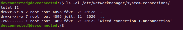 listing network manager connections