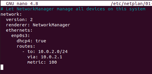 netplan configuration file