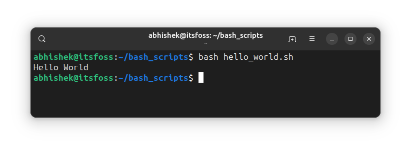 Run first shell script