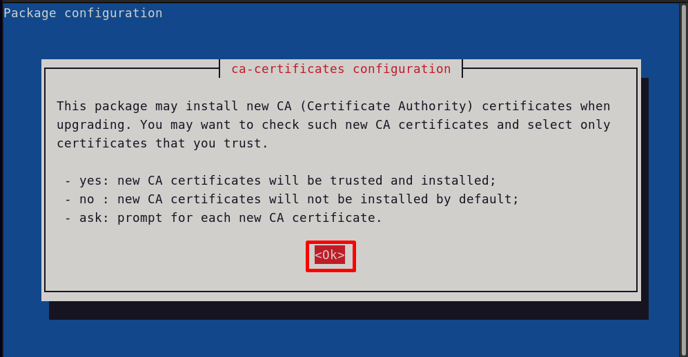 Install CA Certificate