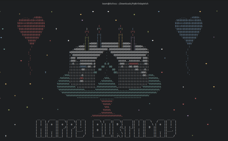 Display Animated ASCII Birthday Wish in Linux Terminal ð