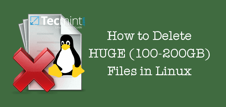 How to Delete HUGE (100-200GB) Files in Linux