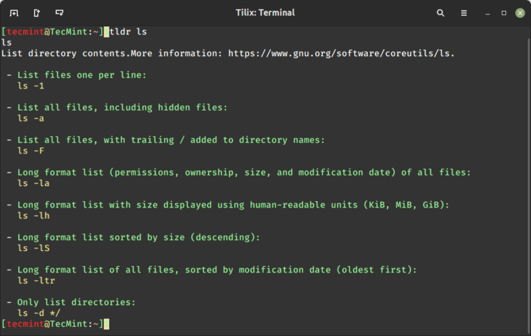 TLDR – Easy to Understand Man Pages for Linux Commands