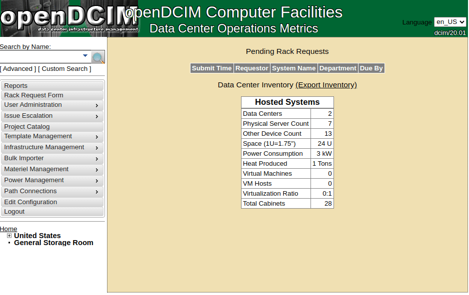 openDCIM - Data Center Infrastructure Management Platform