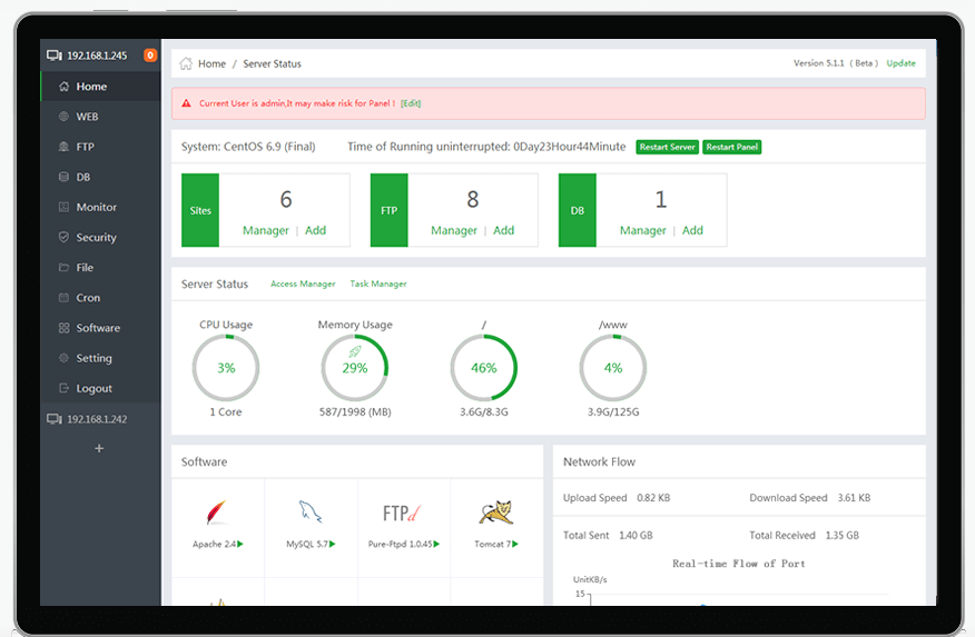 aaPanel Control Panel