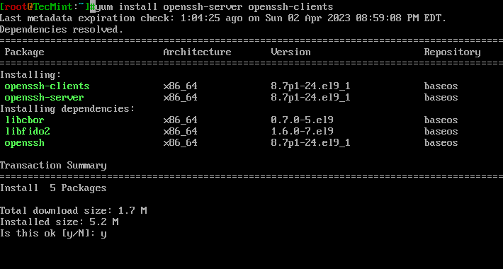 Install OpenSSH in RedHat Systems