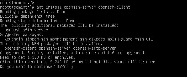Install OpenSSH in Debian Systems