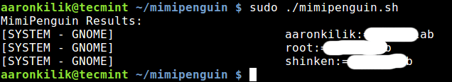 MimiPenguin - Dump (Hack) Login Passwords of Linux Users