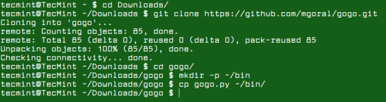 Gogo – Create Shortcuts to Directory Paths in Linux