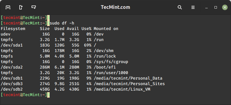 Show Disk Usage in Human-Readable Format