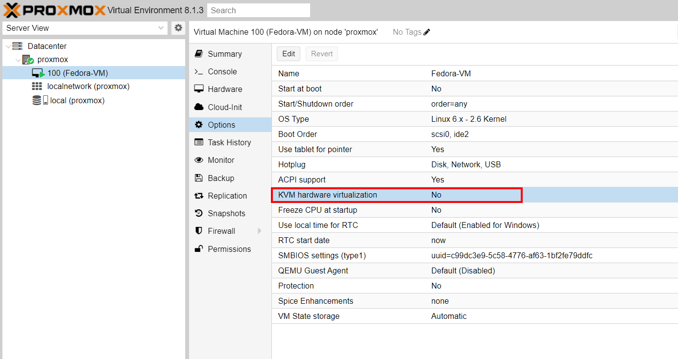 Set KVM Hardware Virtualization