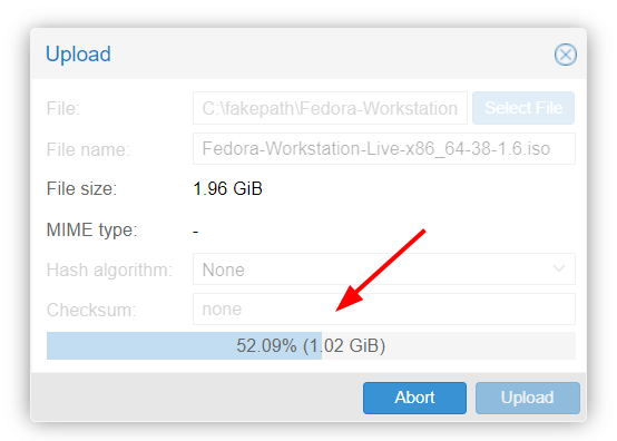 Uploading ISO Image to Proxmox