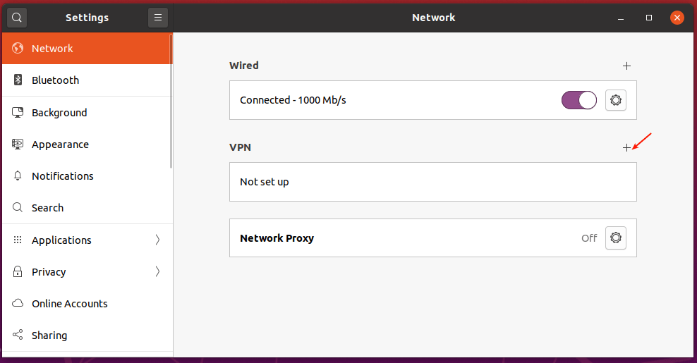 Add New VPN Setting