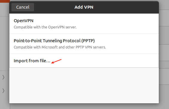 Import VPN Settings