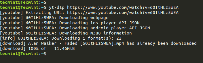 yt-dlp – Download YouTube Videos in Linux Command Line