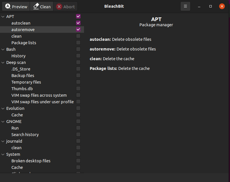 BleachBit - Clean Linux System and Free Disk Space