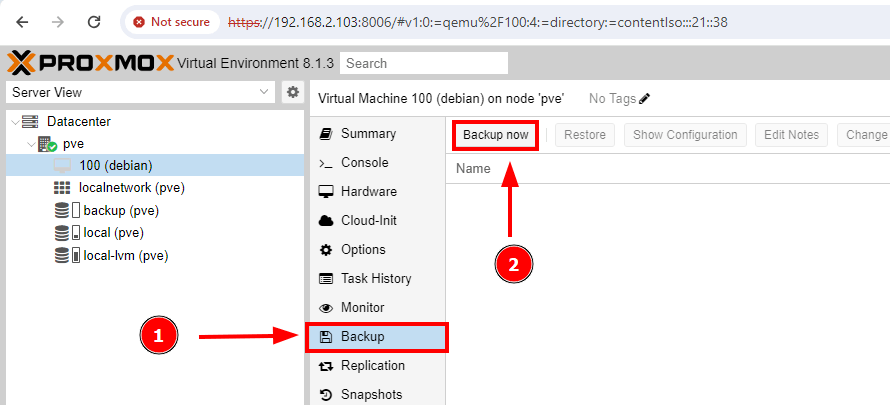 Proxmox VM Backup