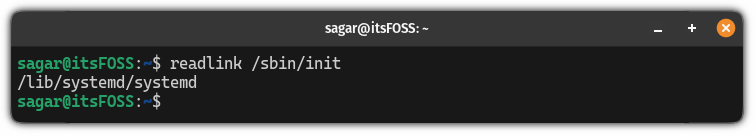 Use the readlink command to find if you are using systemd or some other init system in Linux