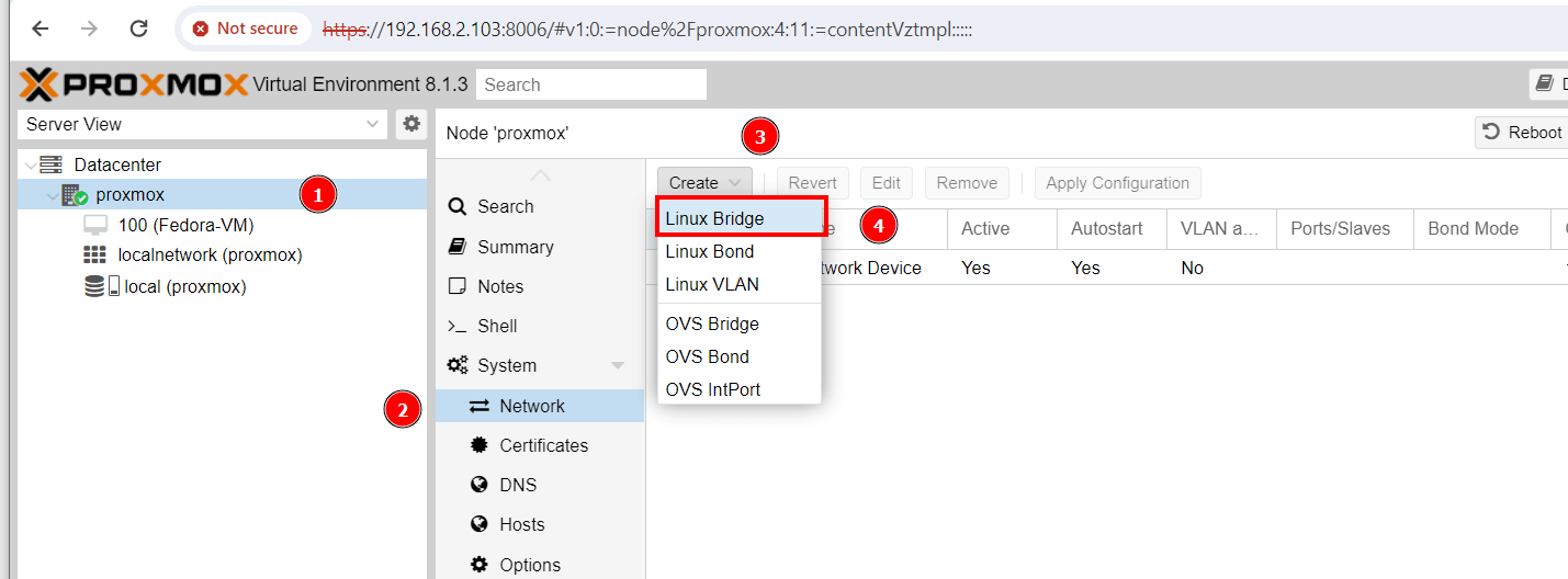 Create Network Bridge