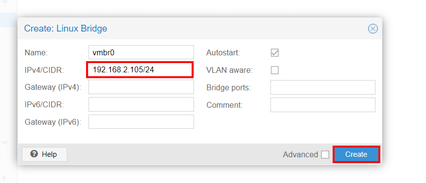 Network Bridge Settings