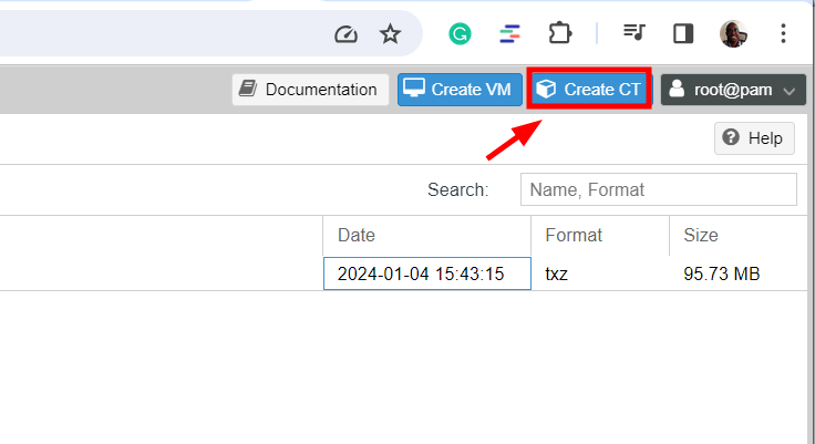 Proxmox Create Template