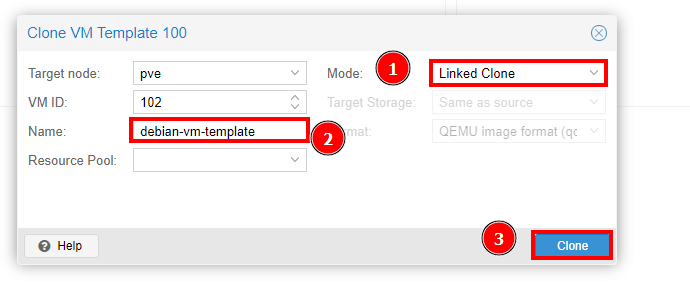 VM Clone Template Details