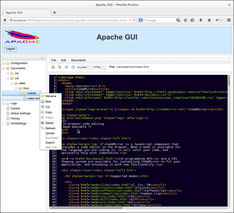 How to Install Apache Server GUI in Linux Systems