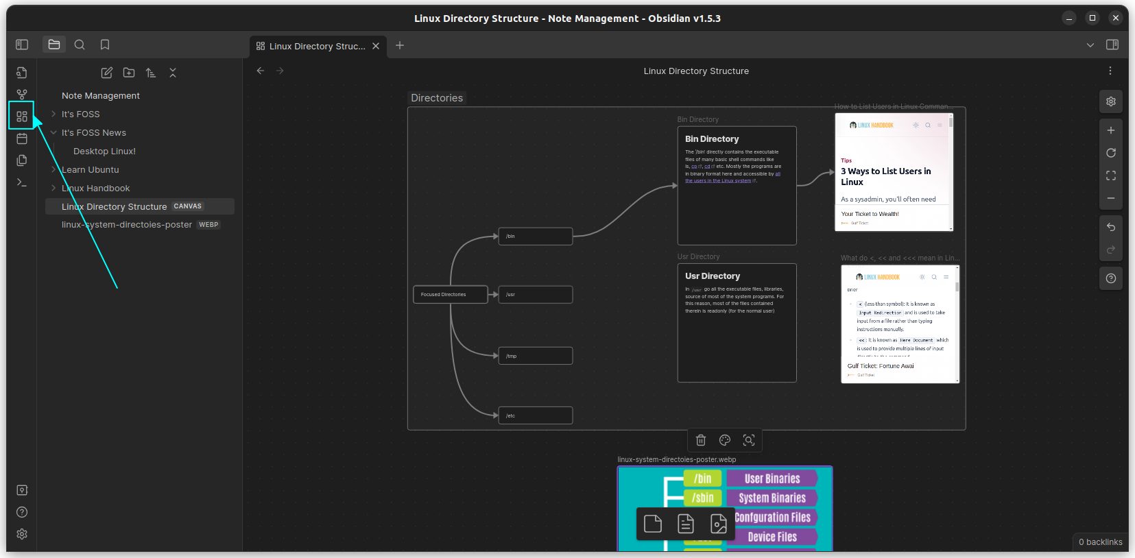 Use Obsidian Canvas for Brainstorming and idea formulation.