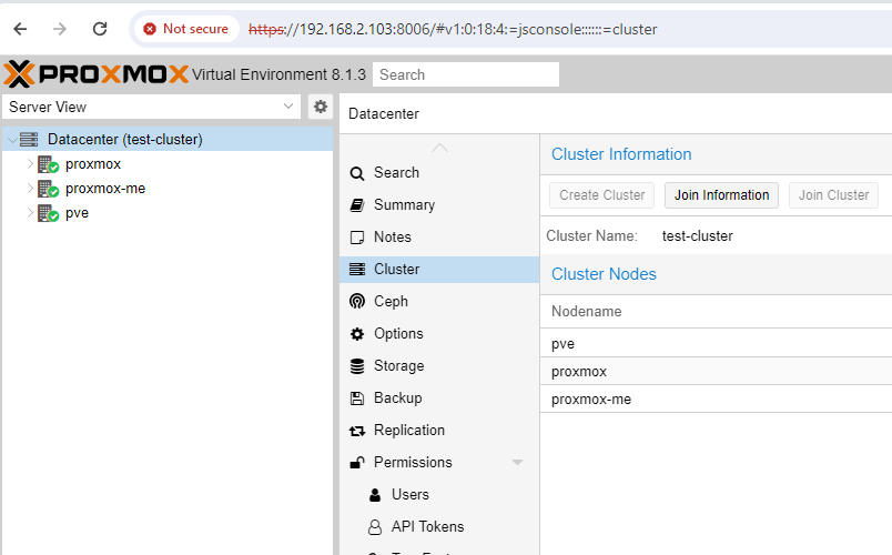 Proxmox Cluster Nodes