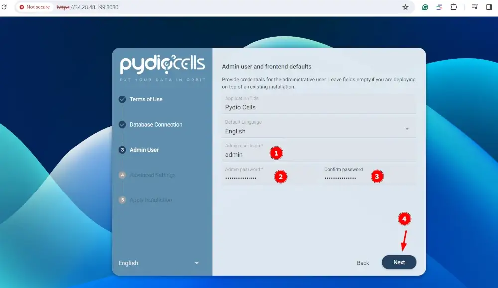 Create Pydio Cells Admin