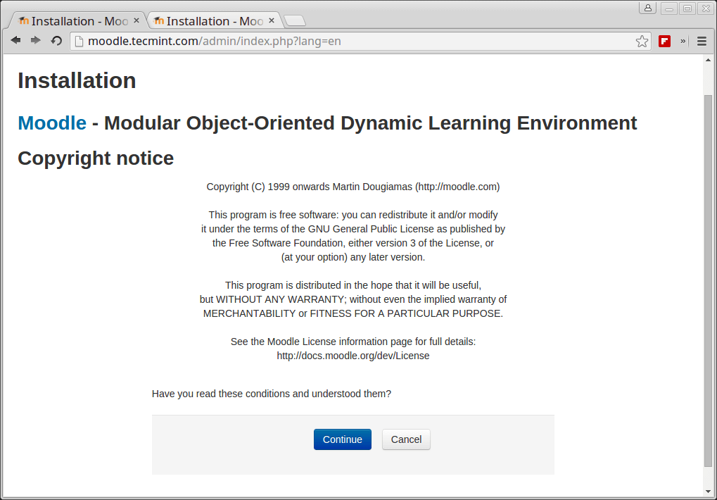 Moodle Copyright Notice