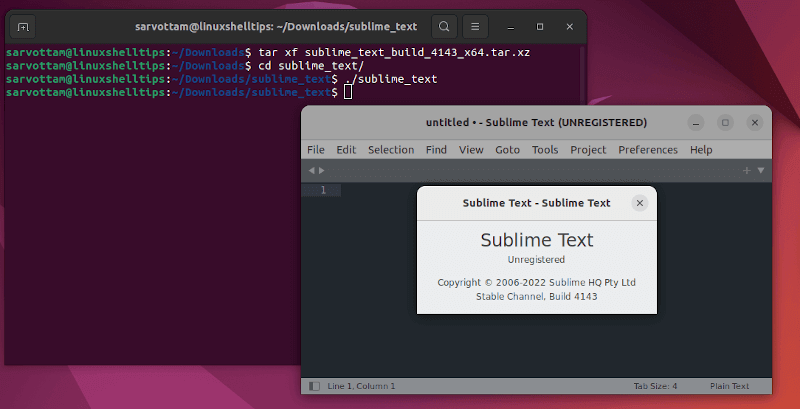 Run Sublime Text in Linux