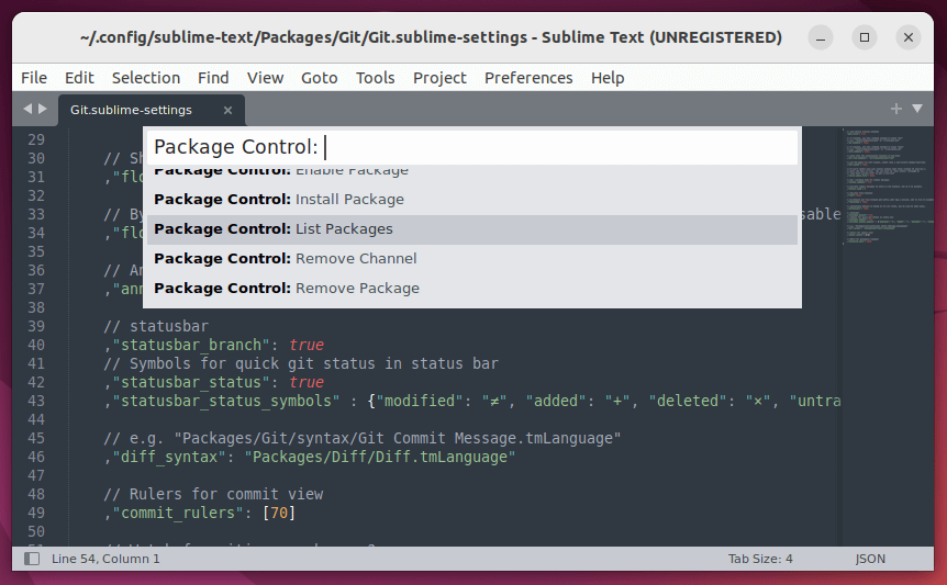 Package Control List Packages