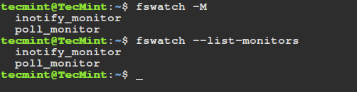 fswatch – Monitor File and Directory Changes in Linux