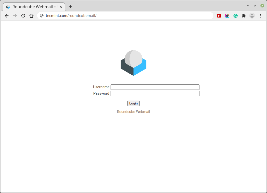 Roundcube Webmail Login