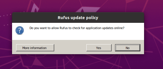 Rufus Update Policy