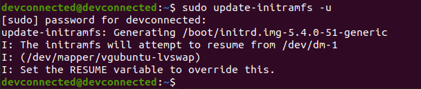 update-initramfs command