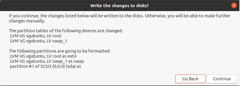 write changes to disks