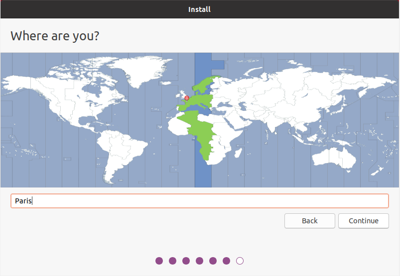 choose location on ubuntu