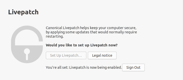 livepatch enabled