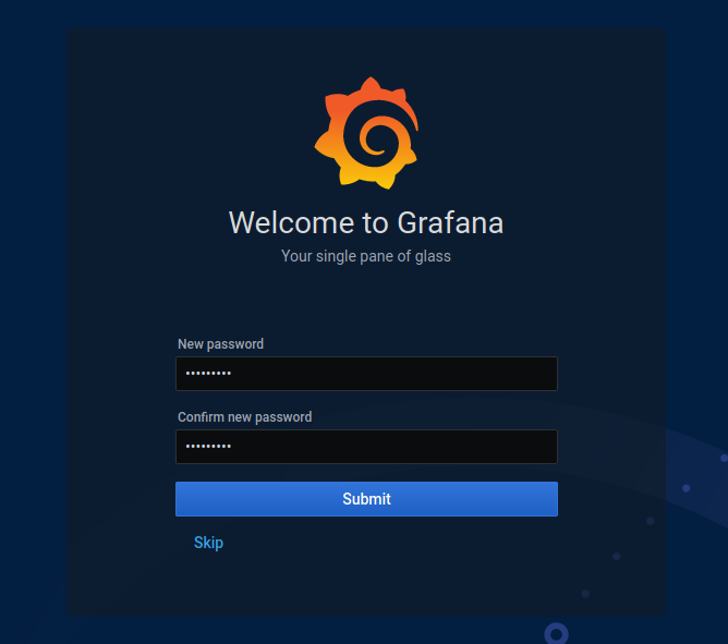 grafana change password